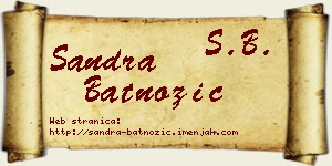 Sandra Batnožić vizit kartica